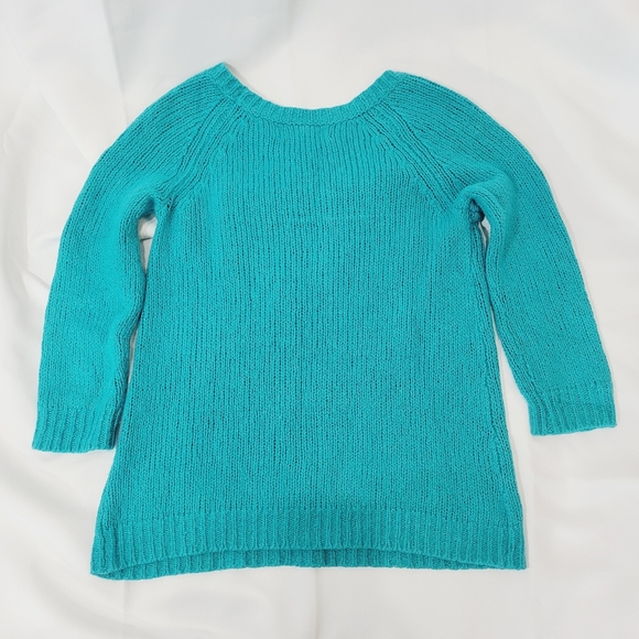 Ann Taylor Loft blue giant bow sweater XS - Picture 5 of 8